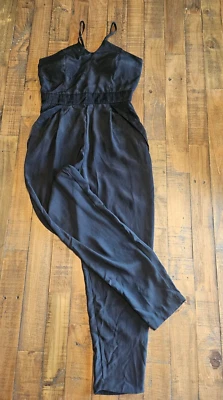 BCBGeneration ROMPER/JUMPSUIT (Black) Size 6 Adjustable Straps POCKETS, PADDING - Image 1 of 3