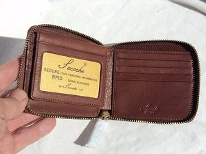Bolso de cuero RFID 2017 para hombre con cremallera plegable - Imagen 1 de 5