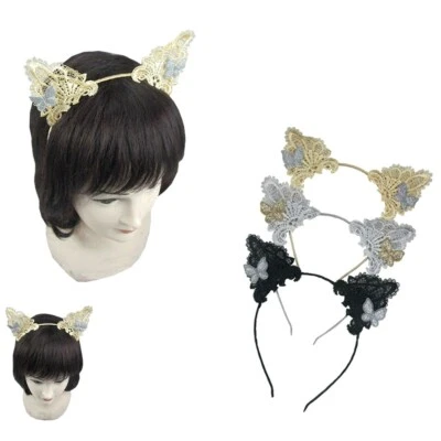 Lote de 6 Diademas de Encaje Gato Animal Oreja Gatito Halloween Banda para el Pelo Disfraz Fiesta Foto 1 de 2