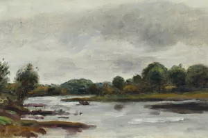 River Landscape Fleur Au Bord De la Riviere Wall Art Home Decor - POSTER 20x30 - Picture 1 of 4