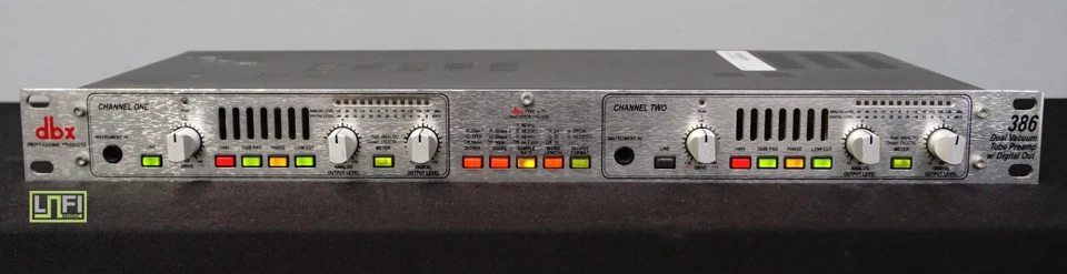 DBX 386 Dual Vacuum Tube Preamp w/ Digital Out 1U Rack Signal Processor - 100V - Image 1 of 4