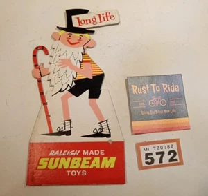 Vintage Bicycle Raleigh Sunbeam Shop Sign Stand #572 - Picture 1 of 8