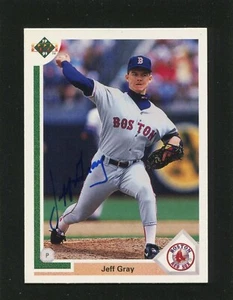 1991 Upper Deck #685 JEFF GRAY, Red Sox: Blue Sharpie Autograph 161102 - Picture 1 of 3