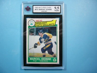 1983/84 O-PEE-CHEE NHL HOCKEY CARD #151 MARCEL DIONNE IA KSA 9.5 NGM SHARP+ OPC - Image 1 of 2