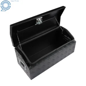 30in Black Aluminum Truck Tool Box Storage for Pickup Trailer Garage Lockable - Picture 1 of 13