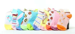 Kids Socks Girls Size 7-8.5 Spring Easter Bunnies Lot Of 10 All Different Scenes - Picture 1 of 1