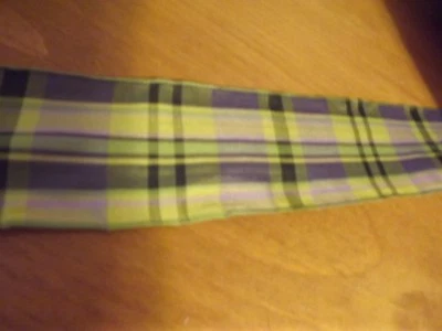 CINTA DE ALAMBRE 10 yardas púrpura y verde a cuadros Pascua y primavera Foto 1 de 4