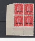 Maroc Agencies-Tangier 1940 GB Opt 1d Bloc De 4 MNH / MH