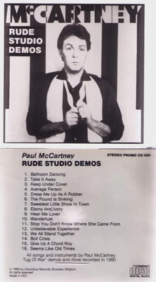 CD Album PAUL McCARTNEY - RUDE STUDIO DEMOS - PROMO CD 080 - EU 1989 NEAR MINT - Bild 1 von 2