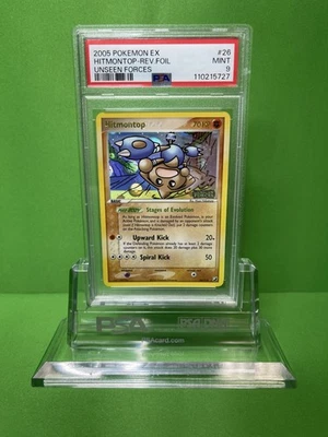 2005 POKEMON EX UNSEEN FORCES 26 HITMONTOP-REVERSE FOIL PSA 9 - Image 1 of 2