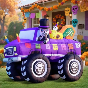 7 Fuß Halloween Aufblasbare Aufblasbare Dekorationen, Dia de Los Muertos Tag der Toten... - Bild 1 von 6