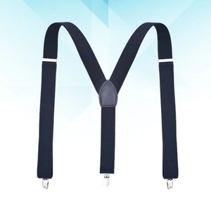 3 .5cm Monochrome Man Pants Suspender Suspenders Braces Buttons - Picture 1 of 11