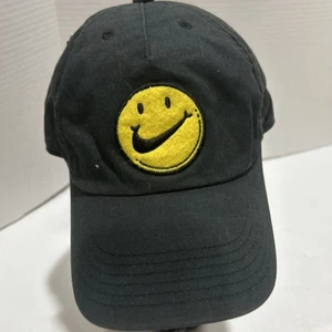 Nike Mütze schwarz gelb Smiley Face Swoosh Herren 1 Größe gebraucht top - Bild 1 von 6
