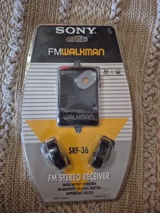 VTG Sony FM Walkman SRF-36 FM Stereo Portable Radio FACTORY SEALED  - Picture 1 of 2
