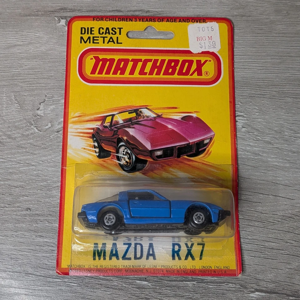 Matchbox Superfast - Mazda RX 7 (azul) - Nuevo en tarjeta usada Foto 1 de 4