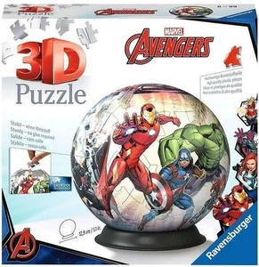 NUEVO Rompecabezas Ravensburger 72 Piezas Rompecabezas 3D Marvel Vengadores Rompecabezas Bola 6+ Edades - Imagen 1 de 2
