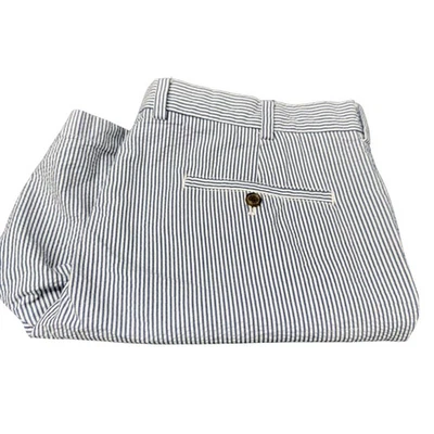 Brooks Brothers Shorts Mens 38 (39x11.5 ACTUAL) Blue Striped Seersucker Coastal  - Image 1 of 4