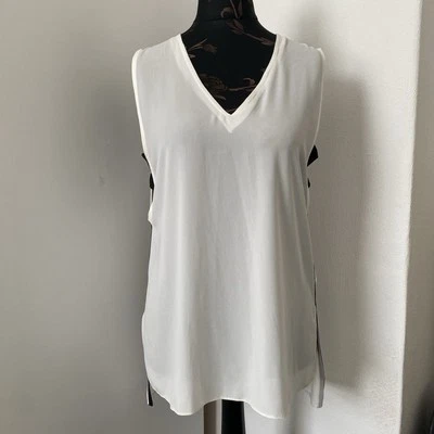 Ivory Flowy Top With Side Splits Size 14 - Image 1 of 4