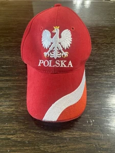 Poland Polska Team Flag Baseball Cap Hat Country Buckle Soccer Cycling - Picture 1 of 9