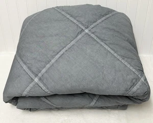 Pottery Barn Teen Washed Rapids Quilt Comforter Cotton Full/Queen F/Q Gray - Picture 1 of 4