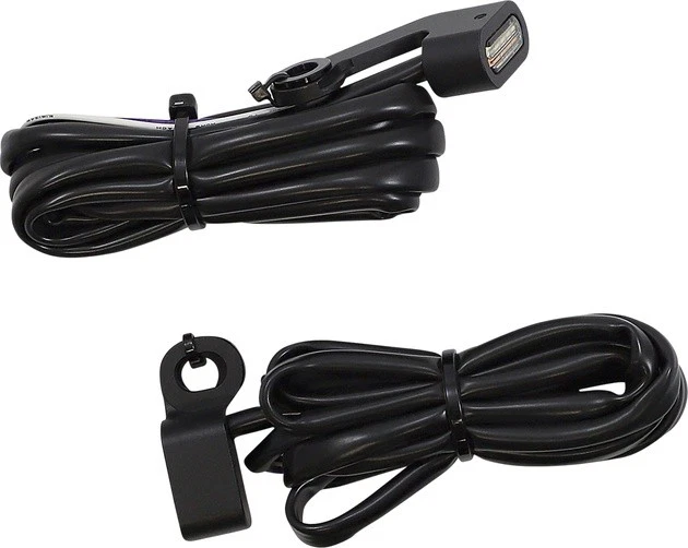 Luces marcadoras de manillar Drag Specialties negro mate transparente #232962 Foto 1 de 1