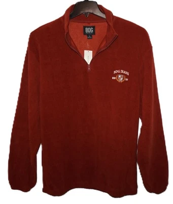 BDG Urban Outfitters Mens 1/4 Zip Fleece Sweatshirt XL Terracotta Orange NWT - Image 1 of 4
