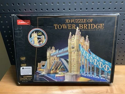 CubicFun 3D Puzzle Of Tower Bridge LED Inside 222 Pieces  #L531h - Image 1 of 4