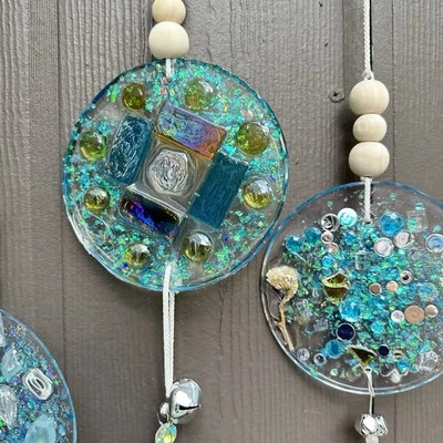 Indoor/Outdoor Sculpture Hanging Tapestry Artisan Handmade Wind Chime Garden Art - Image 1 of 4