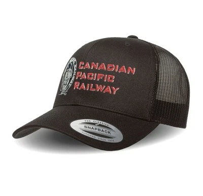 Canadian Pacific R 1881 Beaver Logo - Embroidered - Snapback Closure Cap - Black - Image 1 of 4