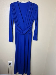 Women’s XL Long Sleeve Dress , Blue, Worn One Time  - Picture 1 of 2