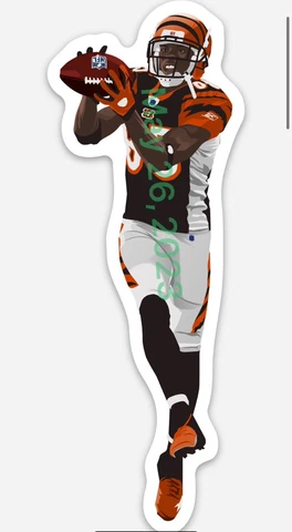 Chad Johnson Magnet ~ VECTOR ART Cincinnati Bengals NFL Vinyl car decal Cover