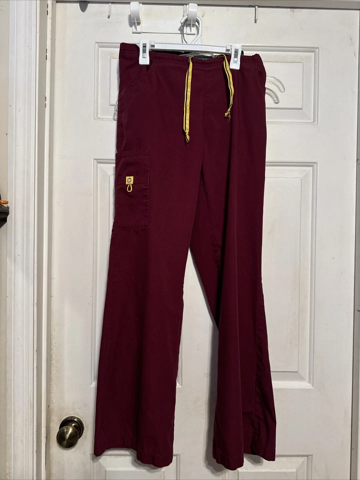 Calça esfoliante Wonderwink feminina tamanho pequeno Borgonha. Vinho. - Imagem 1 de 4