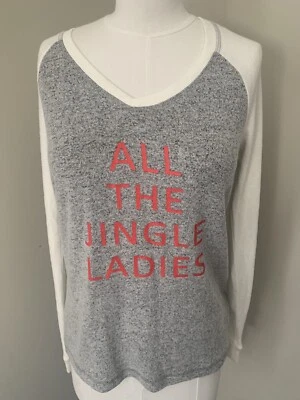 Marca + Modelo Mujer Gris Vacaciones Pijama Top All The Jingle Damas Elástico Pequeño Foto 1 de 4