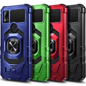 Für Cricket Icon 5/Motivate 4 Hülle Stoßfest Ring Handy Cover mit Hartglas - Bild 1 von 26