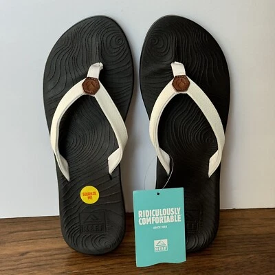 Sandalias de tanga REEF Zen Love para mujer talla 7 blancas y marrones NUEVAS Foto 1 de 4