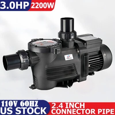 3.0HP INGROUND Swimming POOL PUMP MOTOR with Strainer 110V for Hayward 2900 RPM - Image 1 of 4