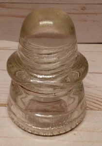 VTG Hemingray - 14 Clear Heavy Glass Insulator Made in USA 3.5" T x 2.75" W - Picture 1 of 4
