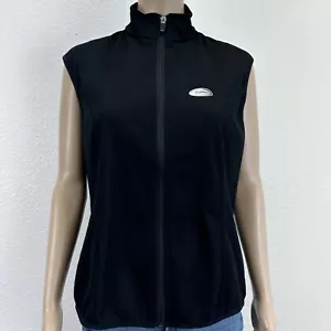 Löffler Womens Softshell Cycling Vest Outdoor Black Reflective Wind Stopper M - Picture 1 of 9