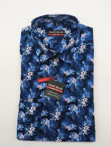 Camicia maniche lunghe Marvelos colletto taglia M 40 BODY FIT blu floreale art. 75447418 - Foto 1 di 5