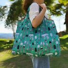 Foldable Eco Tote Handbag Large Capacity Fold Away Bag Printed Shopping Bag