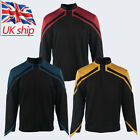 For JL Picard Uniforms Cosplay Startfleet Male Red Gold Blue Men Top Shirts