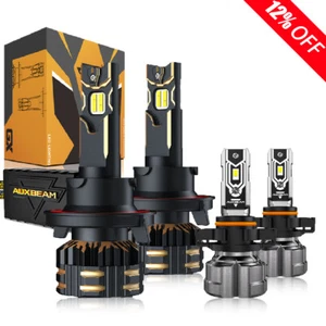 AUXBEAM Combo H13 5202 LED Headlight & Fog Bulbs for GMC Yukon XL 1500 2007-2014 - Picture 1 of 12