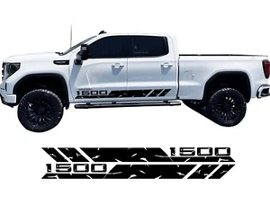 2Pcs Graphics Kit Sport Decal Car Door Side Vinyl Sticker for Gmc Sierra 1500 - Picture 1 of 10