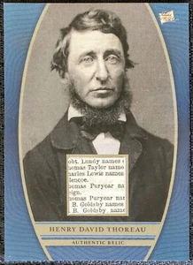 2024 Henry David Thoreau Author Naturalist Relics Of The Past SP Card #VSR-HDT - Picture 1 of 2