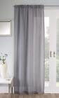 Glittering Sparkle Crystal Jewell Stones Grey Linen Look Voile Curtain Panel