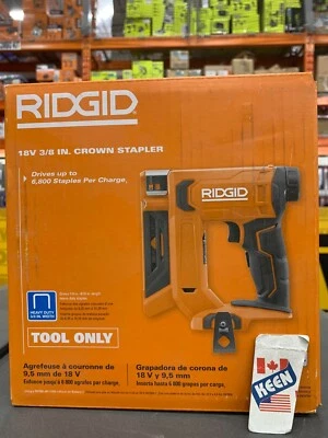 RIDGID CANADA 18V Cordless 3/8-inch Crown Stapler (Tool-Only) - Image 1 of 4