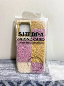 iPhone 12 Pro Sherpa Back Case Colorblock Pink & Gold Urban Outfitters New - Picture 1 of 6
