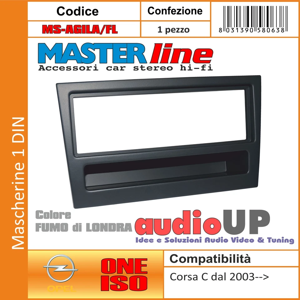 Stéréo Visage 1 din Opel Corsa C à Partir De 2003 IN Avant - Couleur Fumée - Photo 1/1
