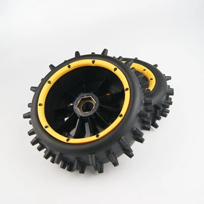 New Strong Knobby Tires Wheels for Hpi Rovan Km Baja 5b 5t Losi 5ive T DBXL - Image 1 of 4