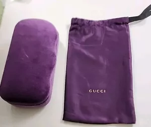 Gucci occhiali da sole viola custodia rigida in velluto e borsa USATI - Foto 1 di 6